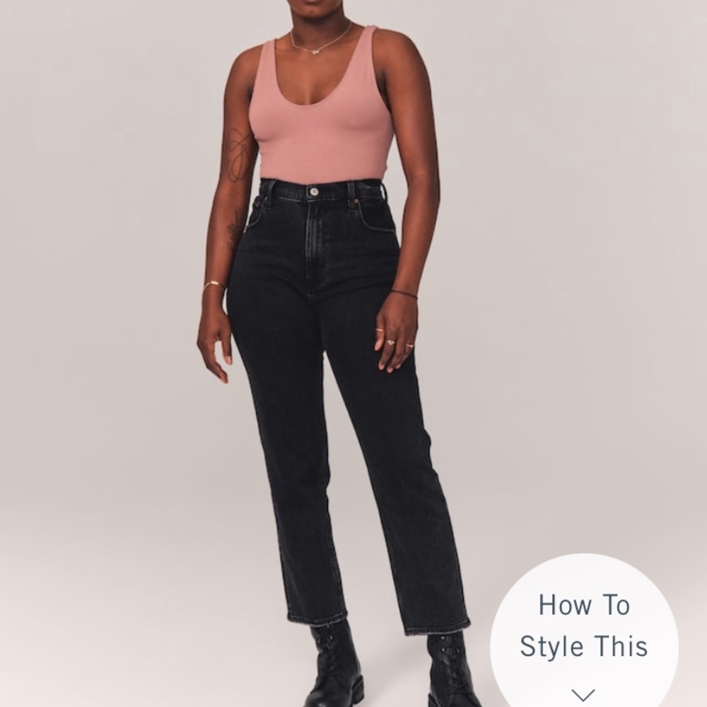 Abercrombie Ankle Straight Ultra High Rise Jeans